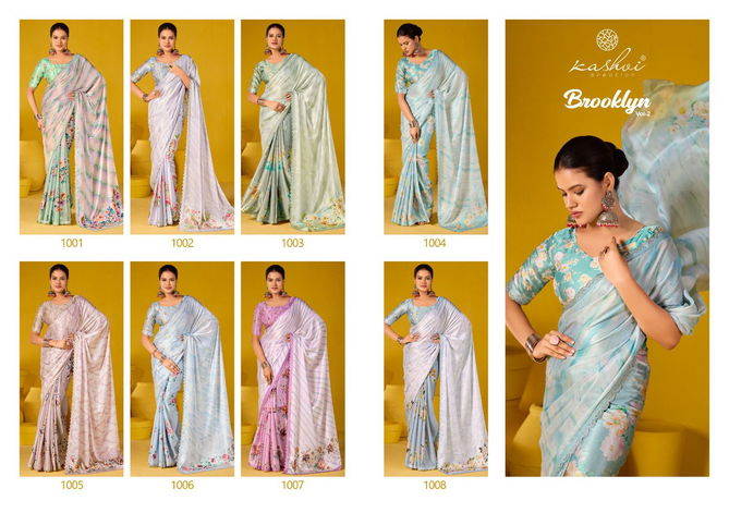 Brookiyn Vol 2Jharkan Work Designer Party Wear Sarees Wholesale Price In Surat